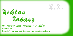 miklos kopasz business card